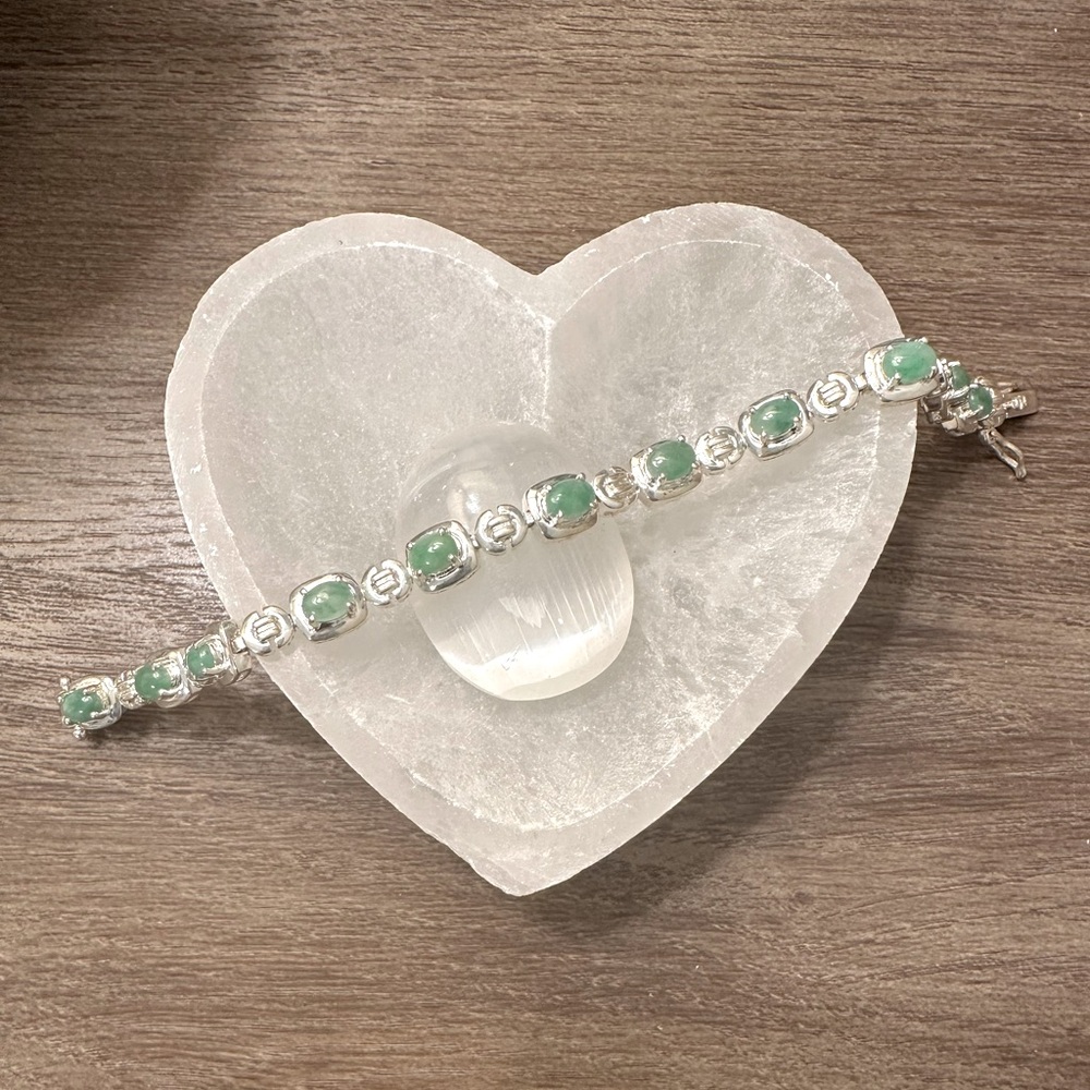 Women’s Sterling Silver Jade Bracelet